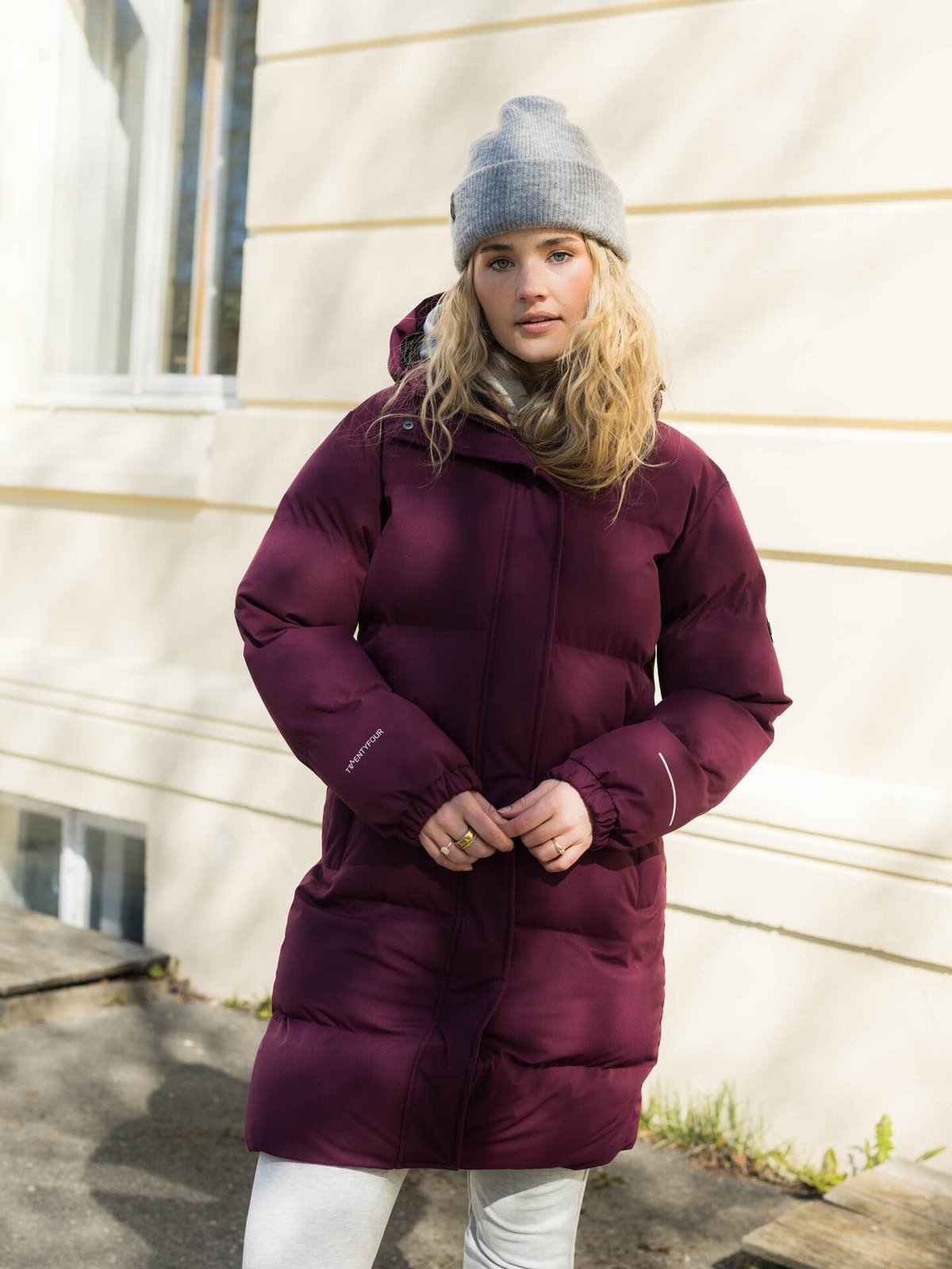 Twentyfour Mode Aria Parkas Mørk Burgunder