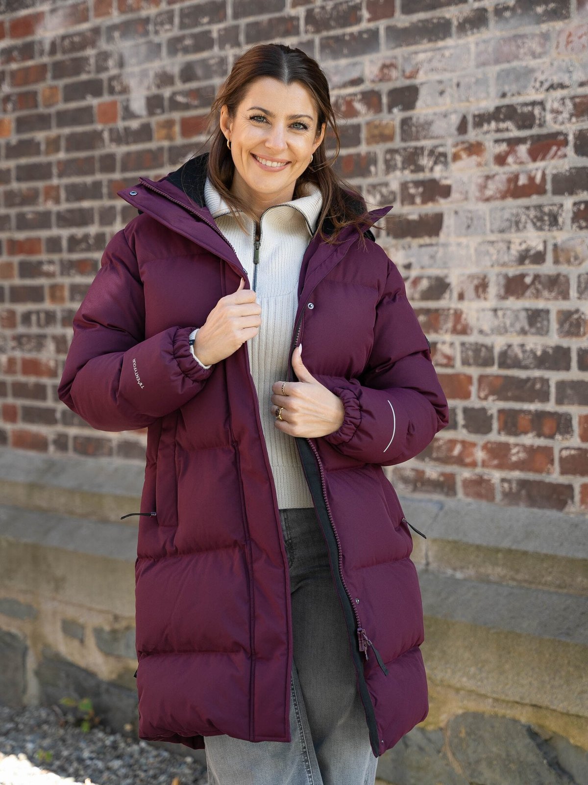 Twentyfour Mode Aria Parkas Mørk Burgunder
