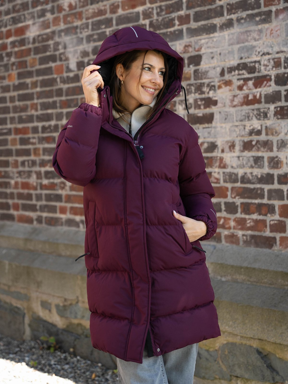 Twentyfour Mode Aria Parkas Mørk Burgunder