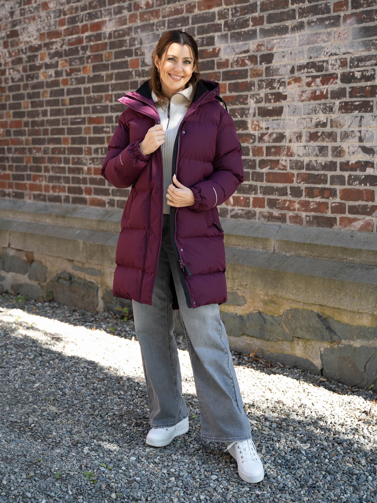 Twentyfour Mode Aria Parkas Mørk Burgunder