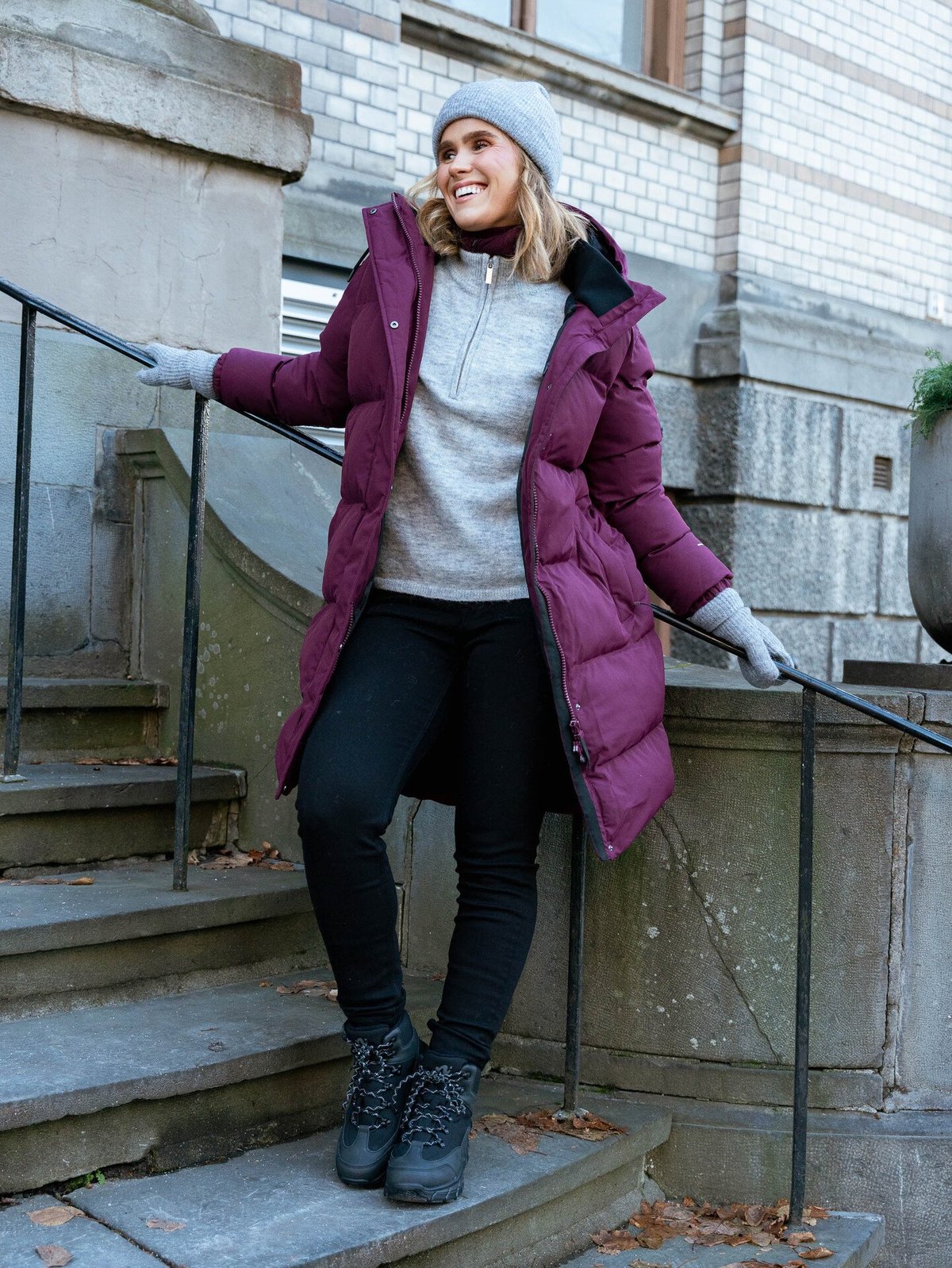 Twentyfour Mode Aria Parkas Mørk Burgunder