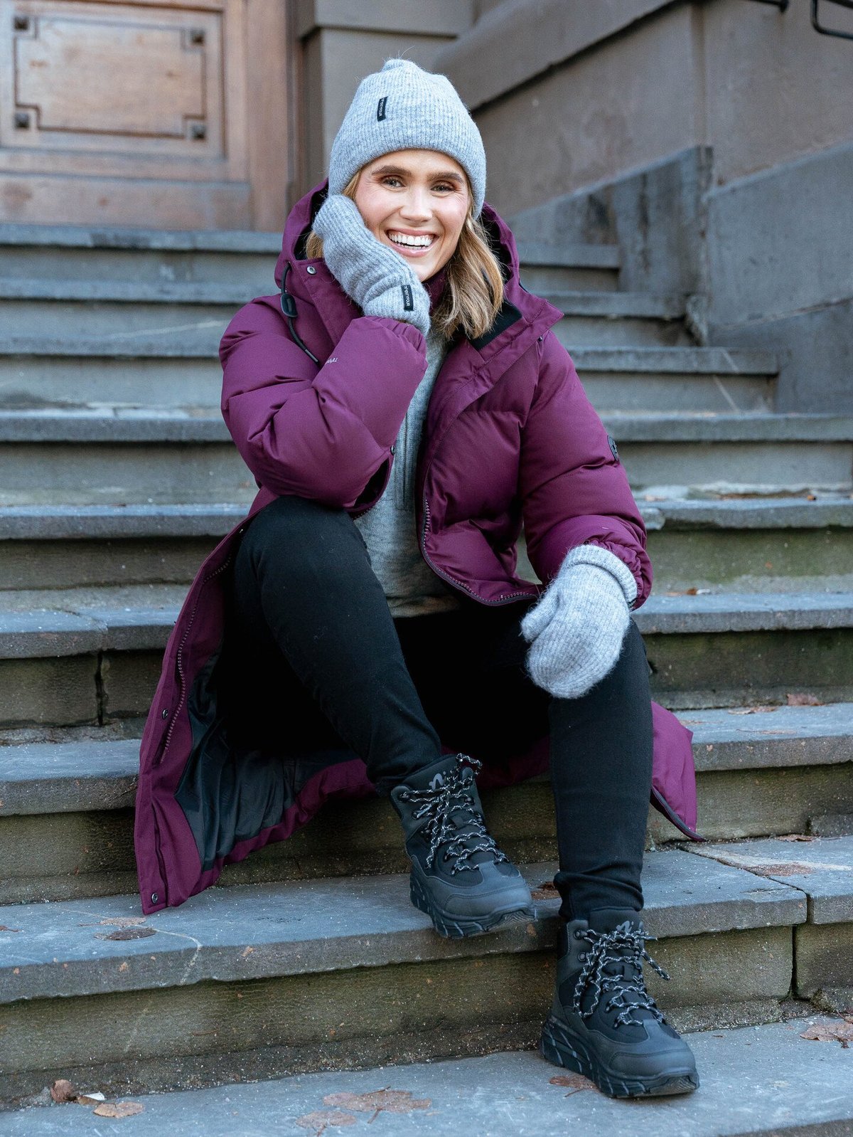 Twentyfour Mode Aria Parkas Mørk Burgunder