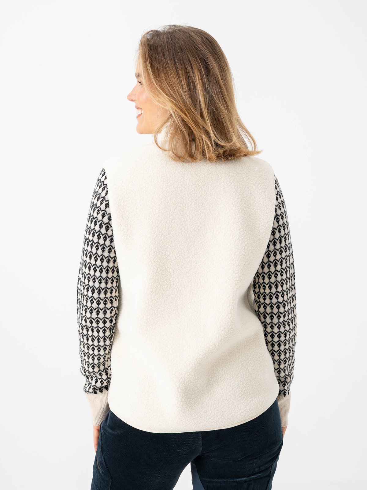 Twentyfour Aurora Pile Vest Kollen / Gråhvit