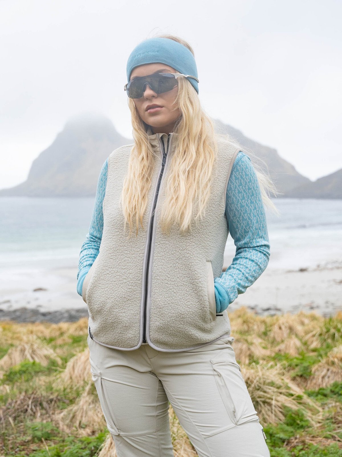 Twentyfour Aurora Pile Vest Varm Grå