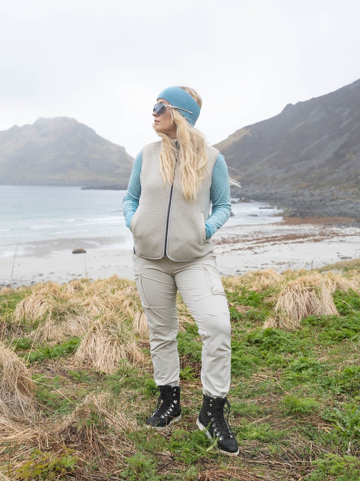 Twentyfour Aurora Pile Vest Varm Grå