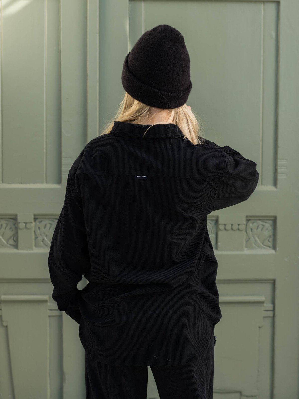 Twentyfour Mode Cord Skjorte Sort