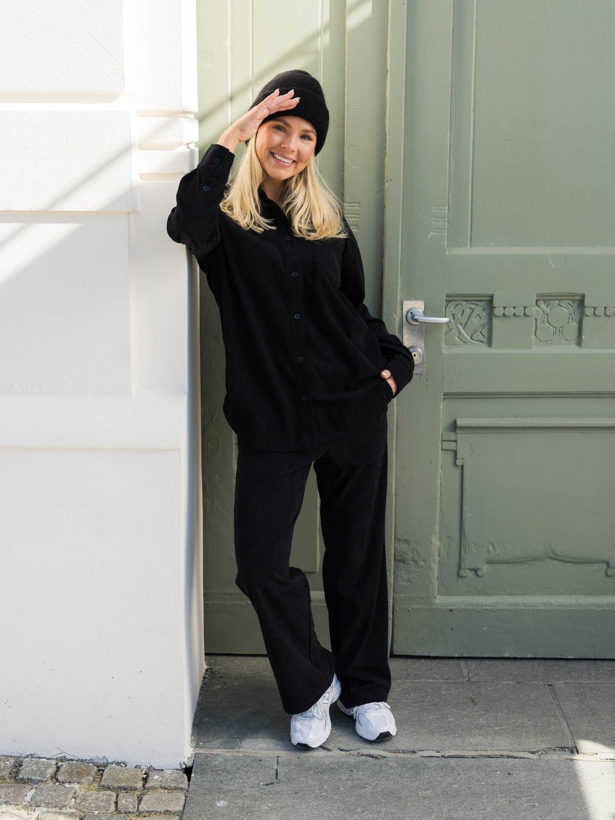 Twentyfour Mode Cord Skjorte Sort