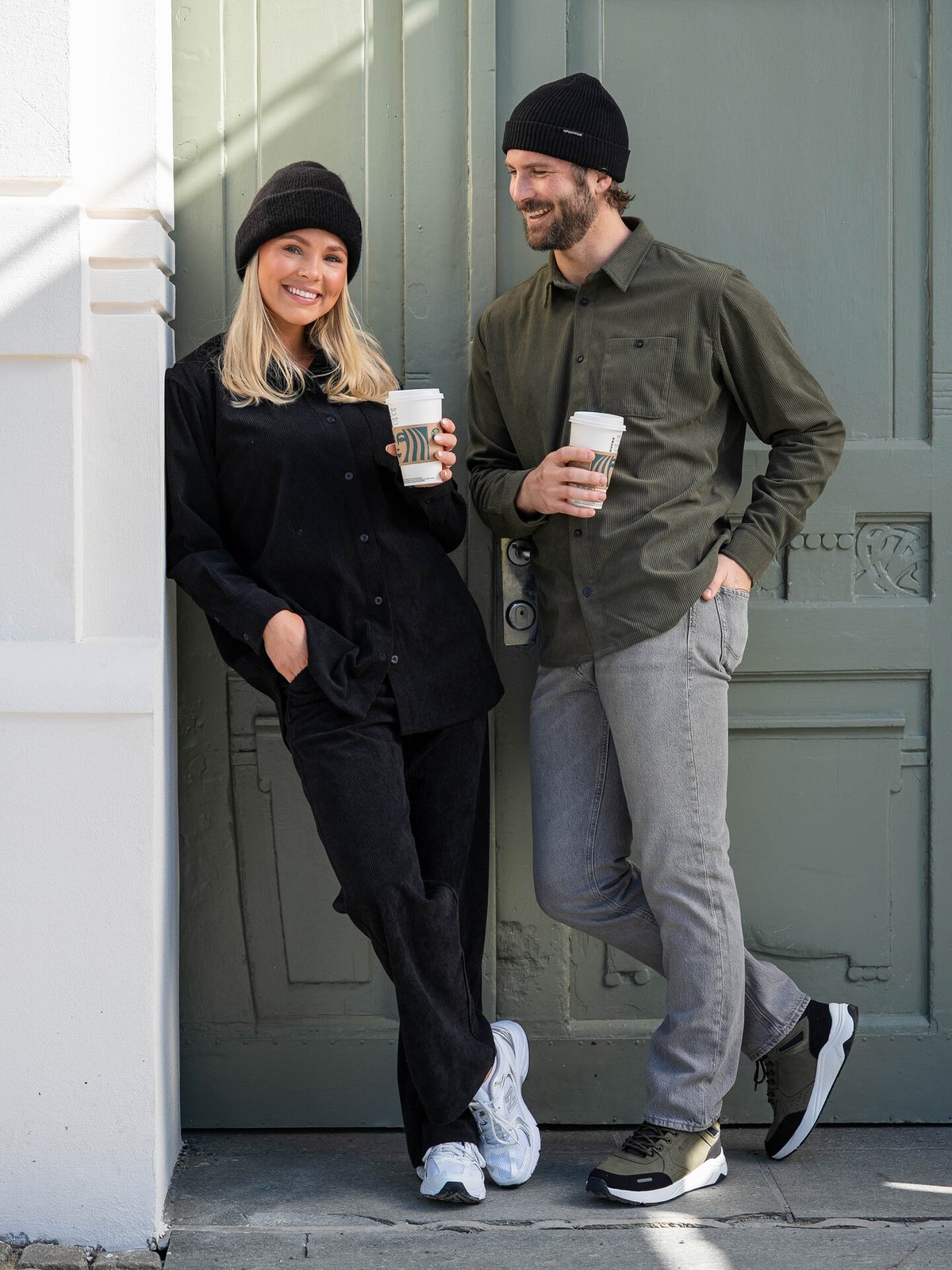 Twentyfour Mode Cord Skjorte Sort