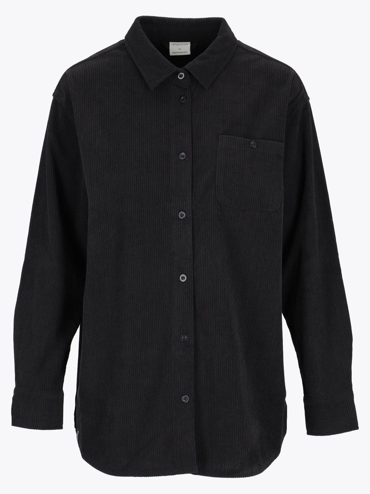 Twentyfour Mode Cord Skjorte Sort