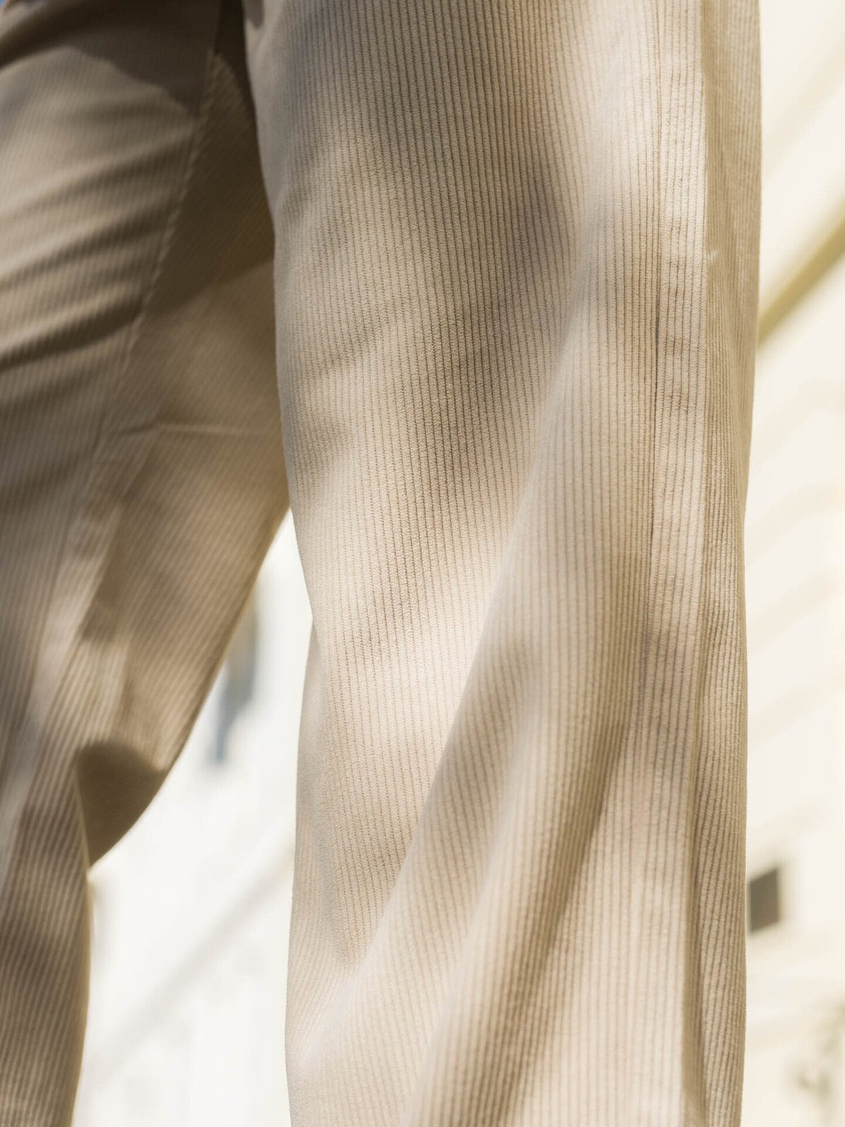 Twentyfour Mode Cord Bukse Gråhvit