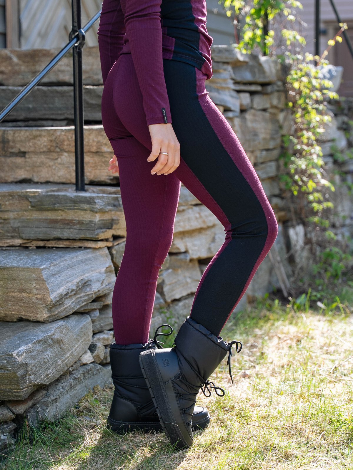Twentyfour Aurora Baselayer Sett Mørk burgunder