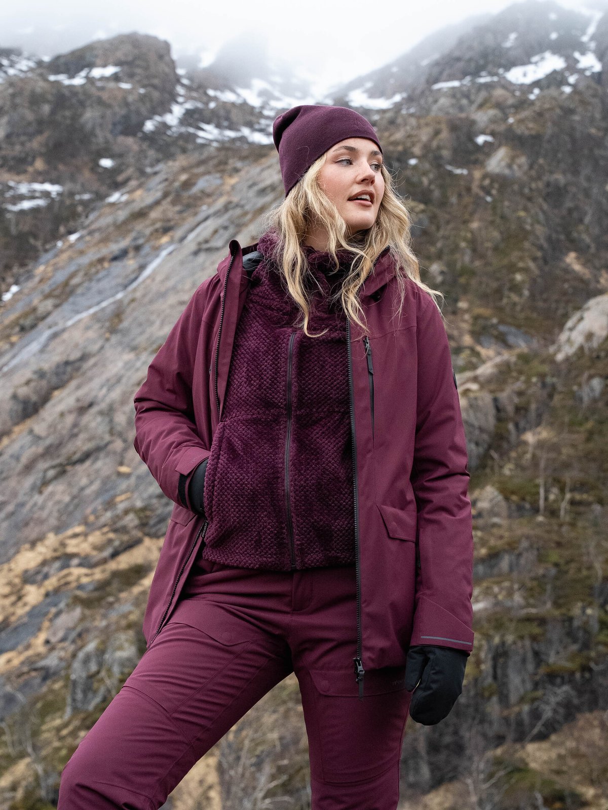 Twentyfour Aurora Primaloft Skalljakke Mørk Burgunder