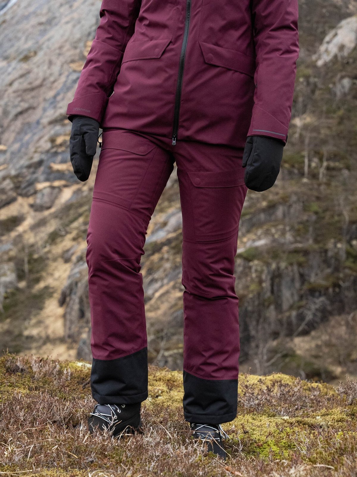 Twentyfour Aurora Primaloft Skallbukse Mørk Burgunder
