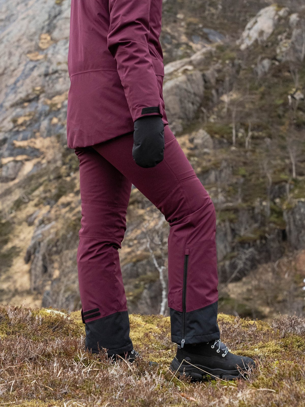 Twentyfour Aurora Primaloft Skallbukse Mørk Burgunder