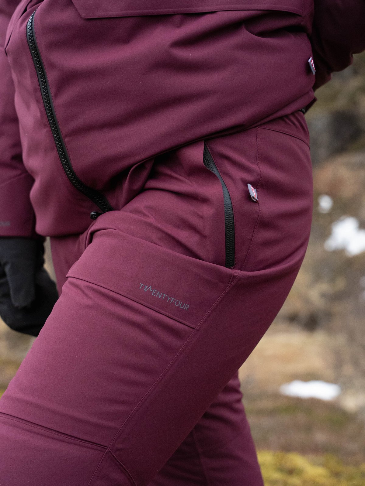 Twentyfour Aurora Primaloft Skallbukse Mørk Burgunder