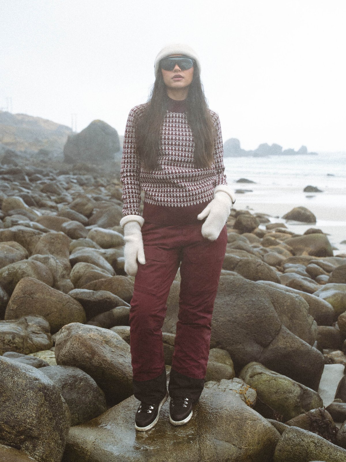 Twentyfour Aurora Primaloft Skallbukse Mørk Burgunder