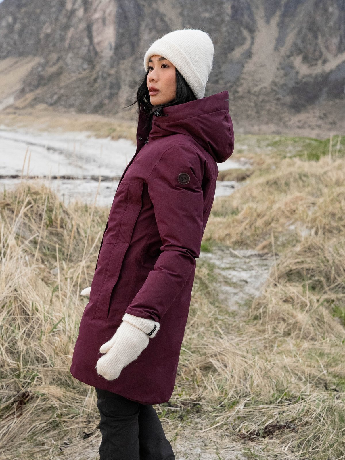 Twentyfour Aurora Warm Parkas Mørk Burgunder