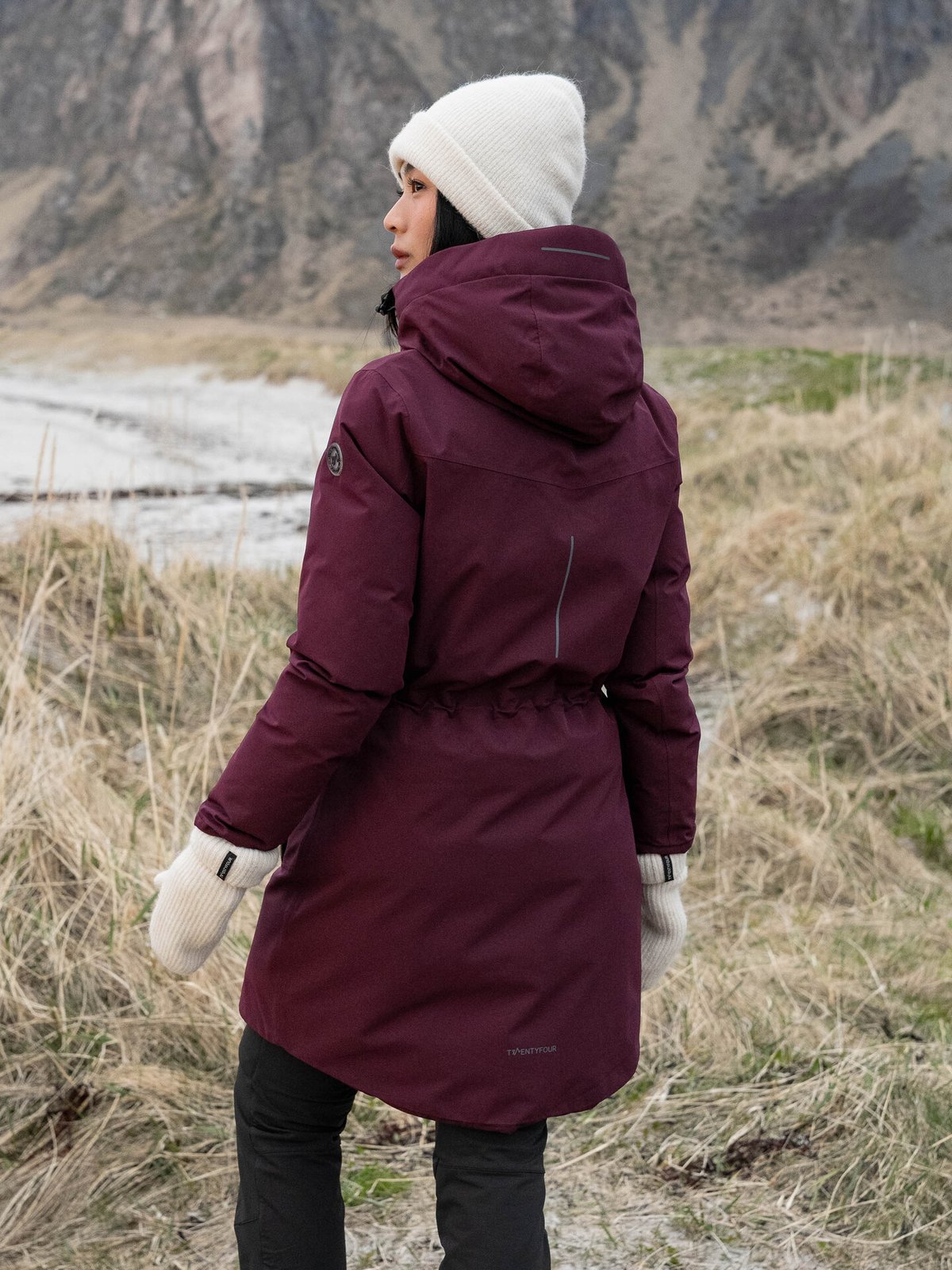 Twentyfour Aurora Warm Parkas Mørk Burgunder