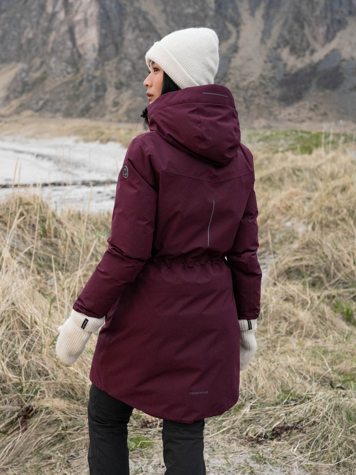 Twentyfour Aurora Warm Parkas Mørk Burgunder
