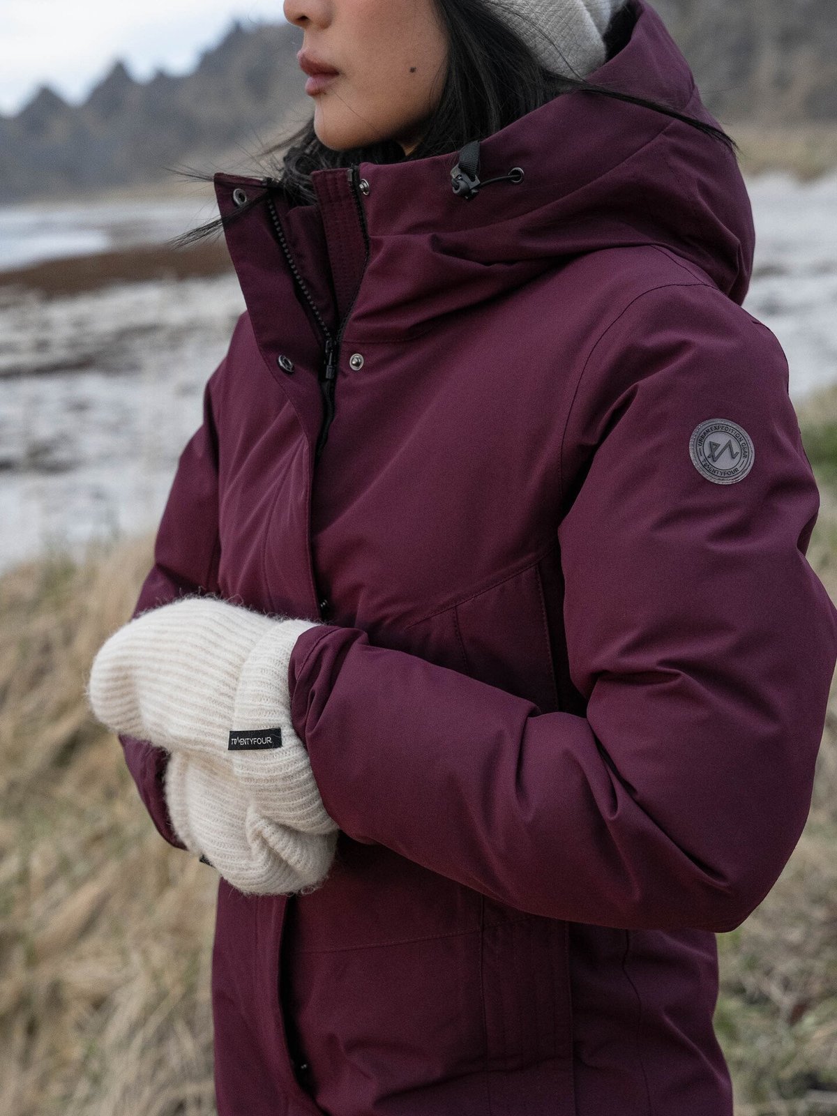 Twentyfour Aurora Warm Parkas Mørk Burgunder