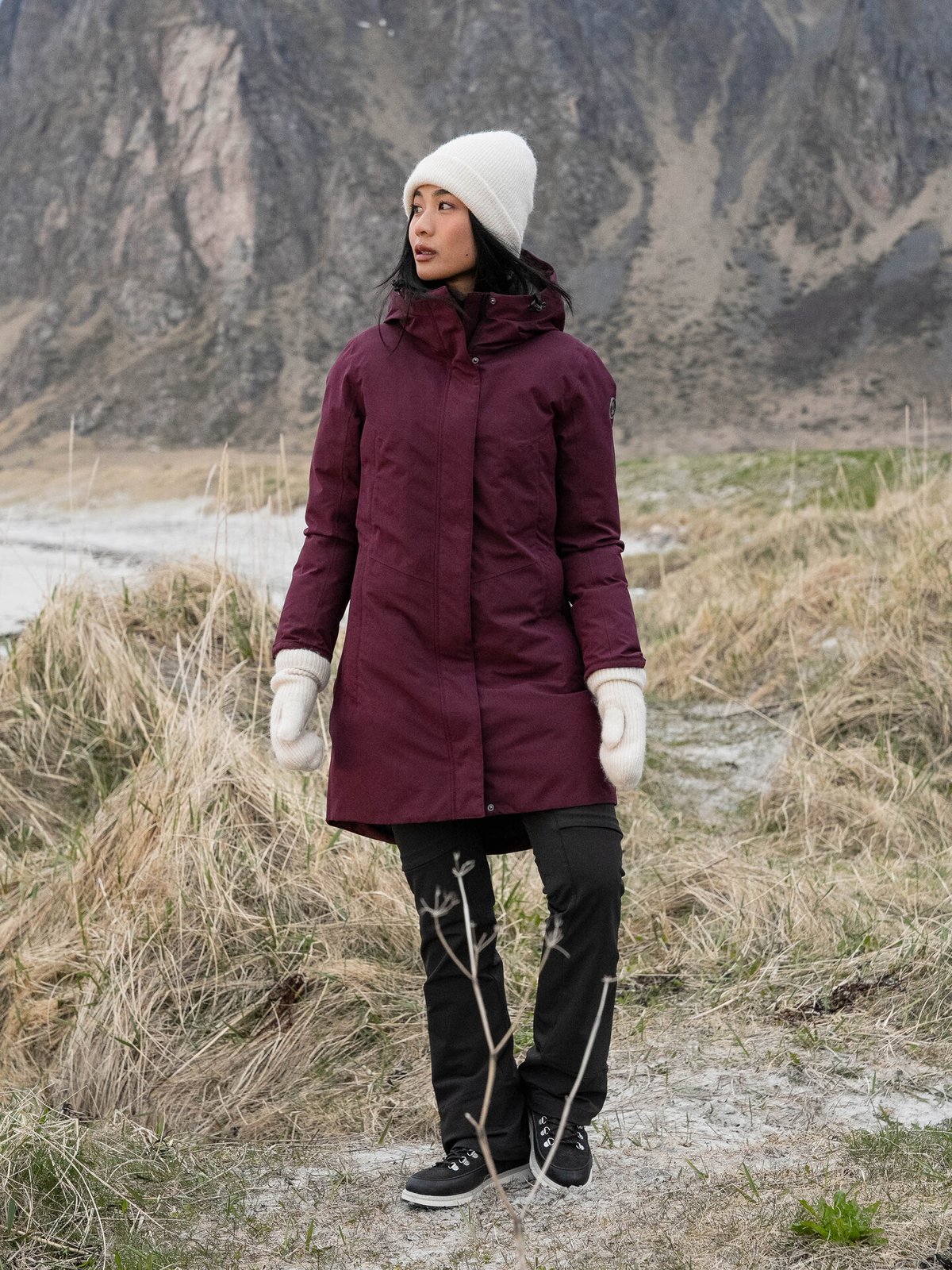Twentyfour Aurora Warm Parkas Mørk Burgunder