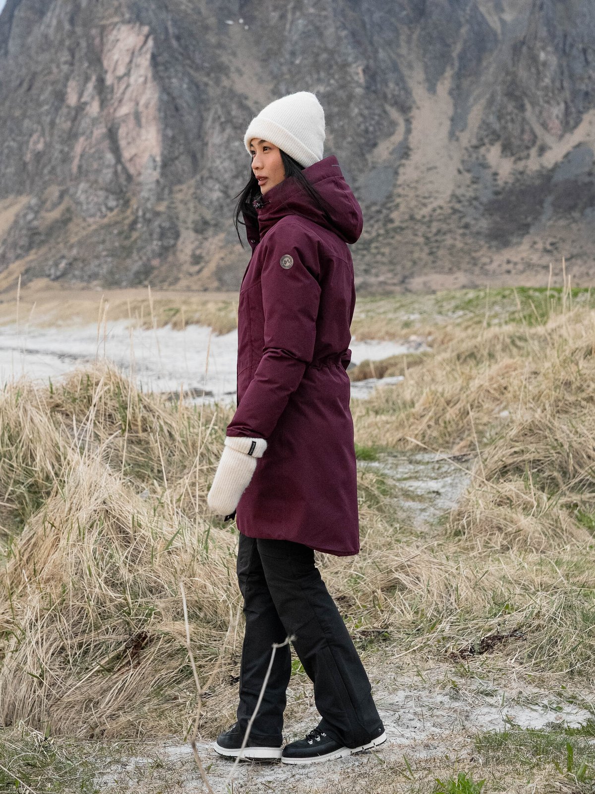 Twentyfour Aurora Warm Parkas Mørk Burgunder