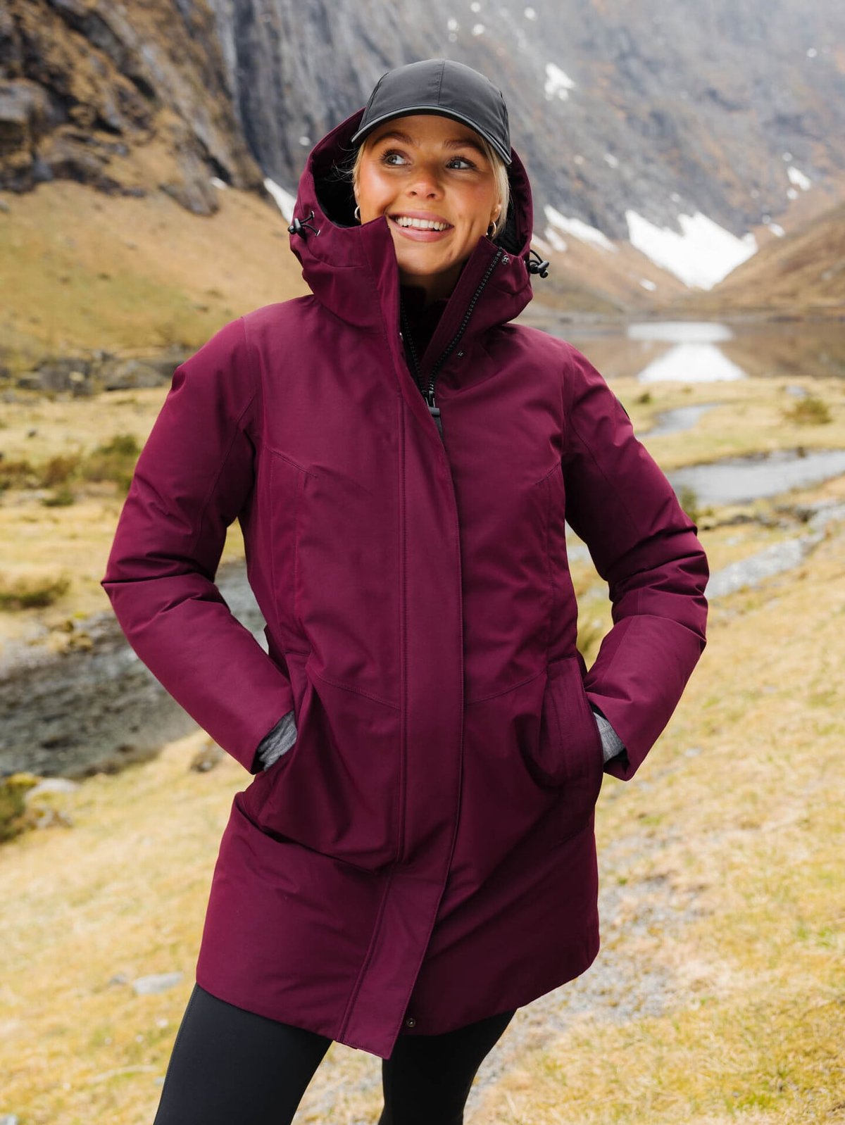 Twentyfour Aurora Warm Parkas Mørk Burgunder
