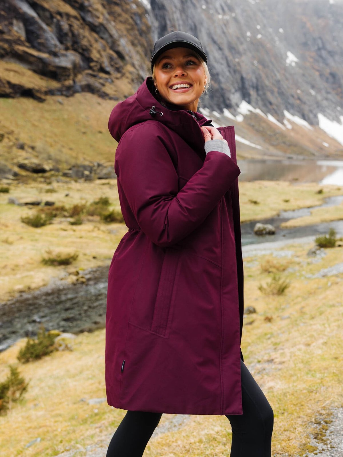 Twentyfour Aurora Warm Parkas Mørk Burgunder