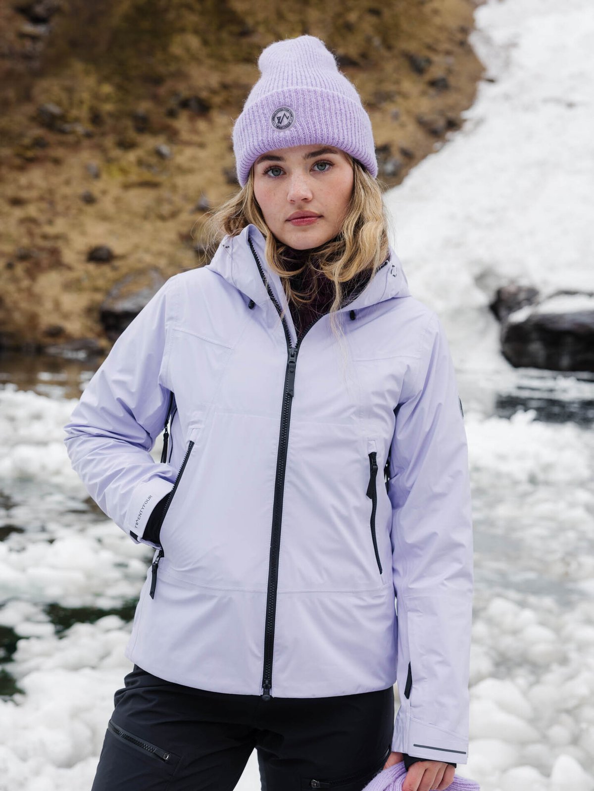 Twentyfour Aurora 3-Lags Skalljakke Lavendel