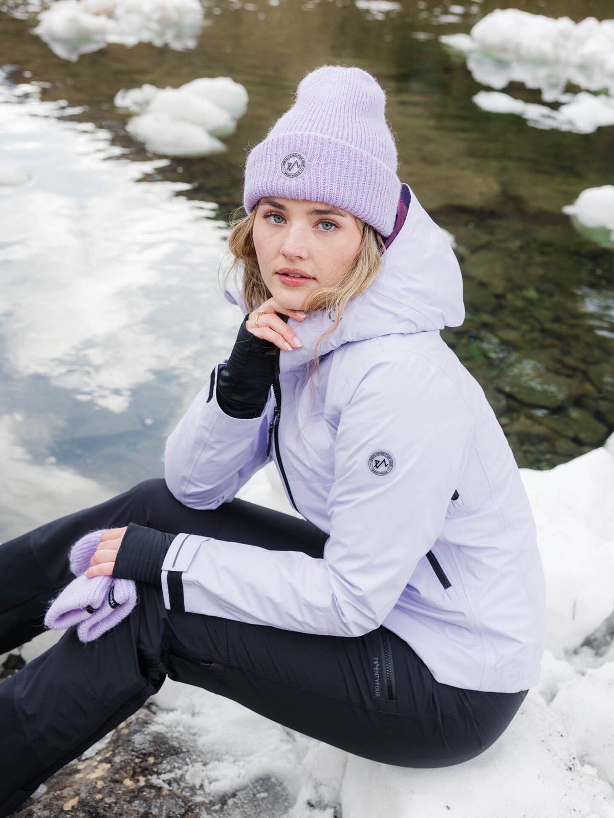 Twentyfour Aurora 3-Lags Skalljakke Lavendel