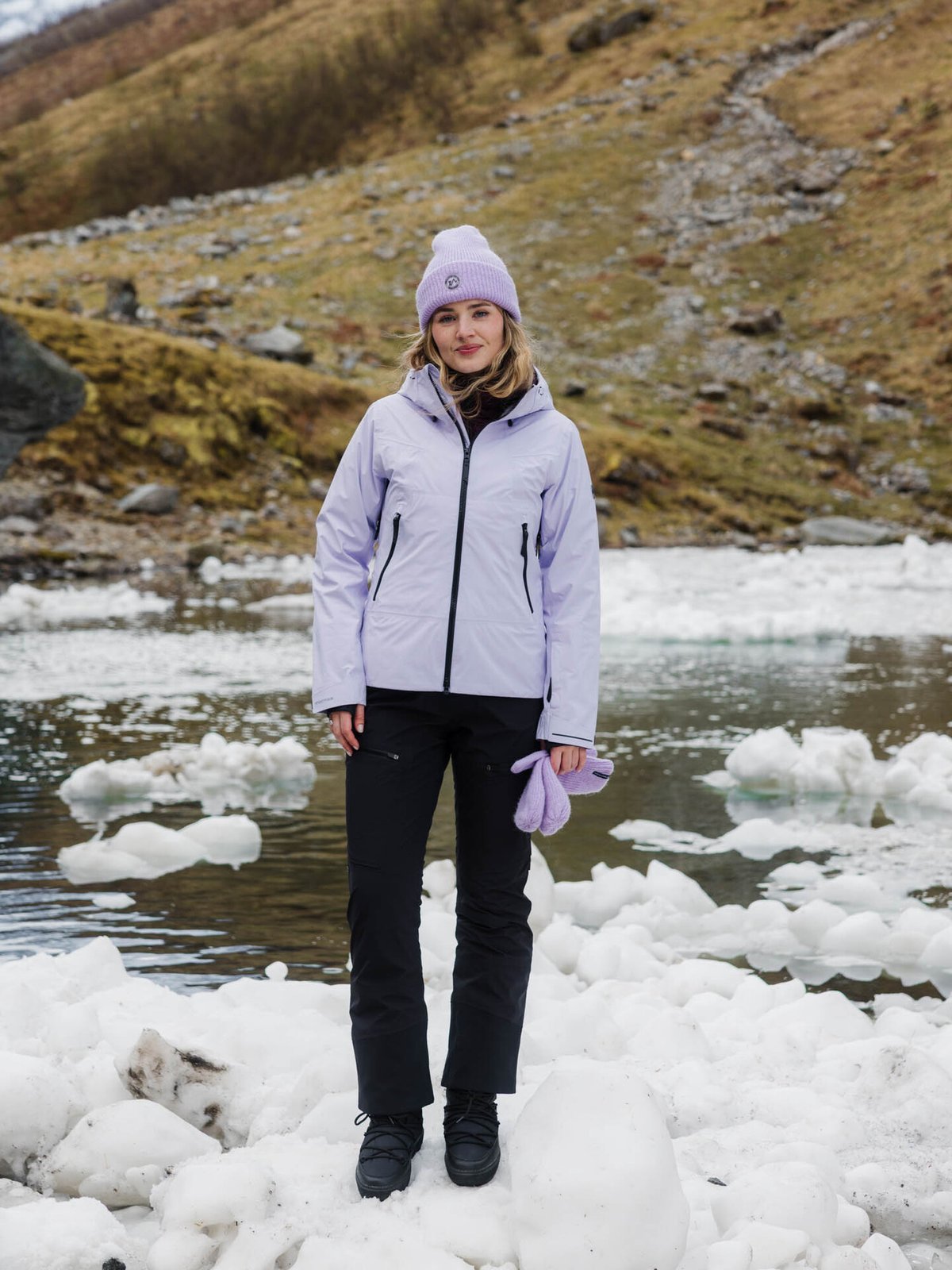 Twentyfour Aurora 3-Lags Skalljakke Lavendel
