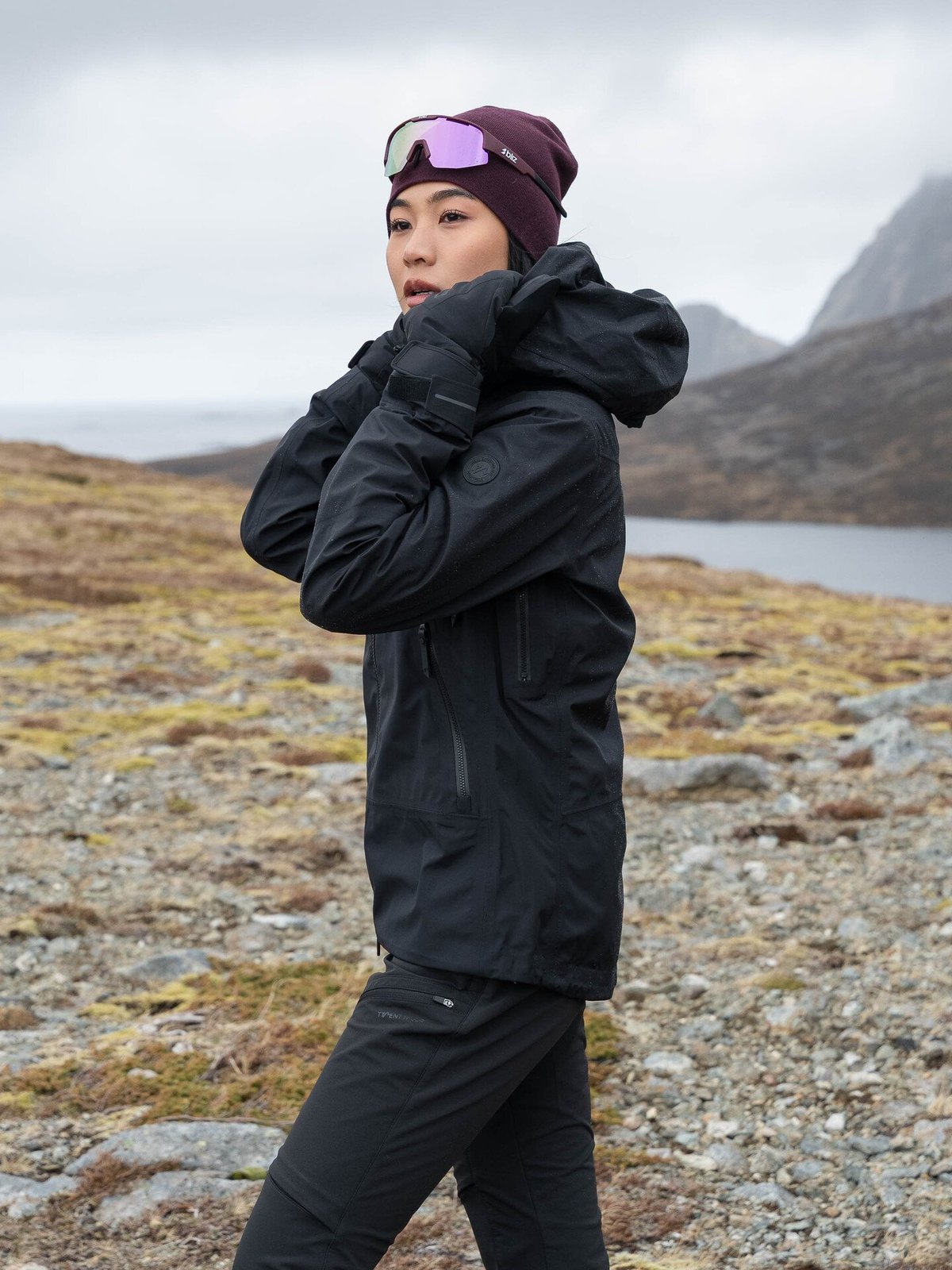 Twentyfour Aurora 3-Lags Skalljakke Sort