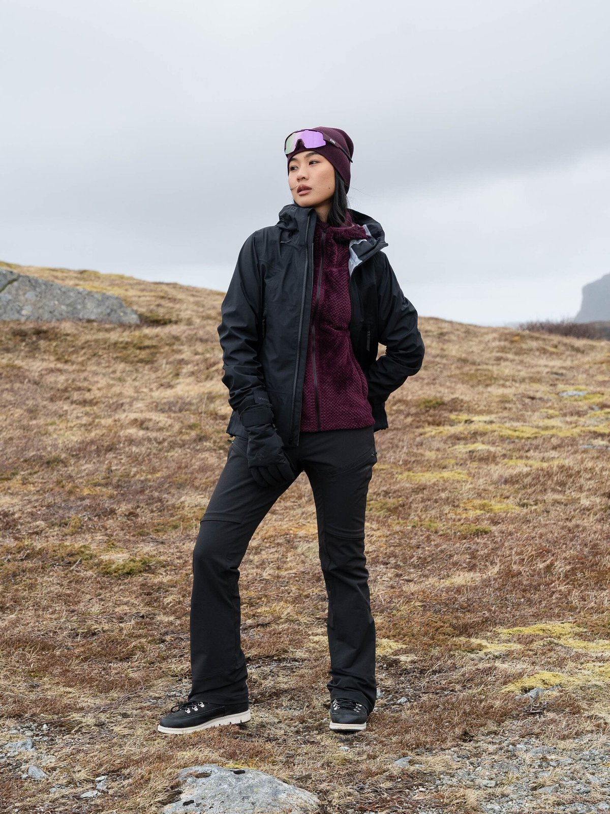 Twentyfour Aurora 3-Lags Skalljakke Sort