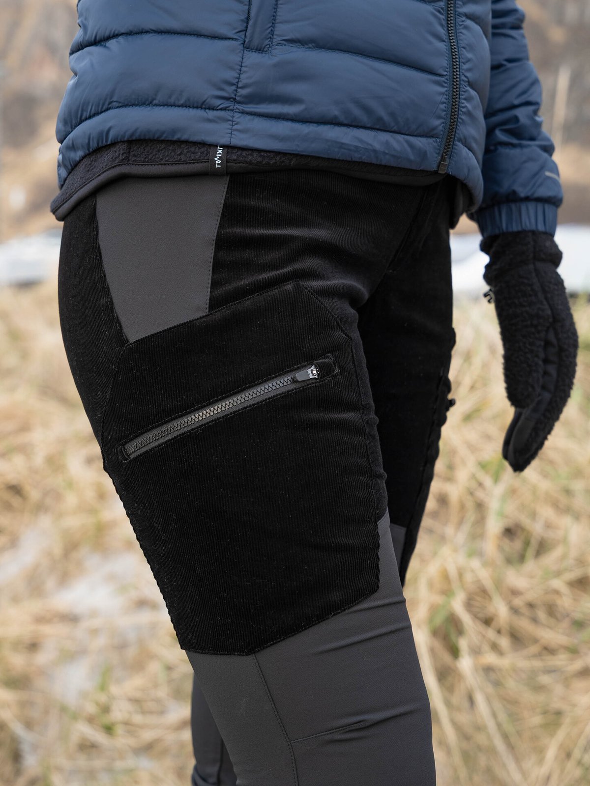 Twentyfour Aurora Shape Cordbukse Sort