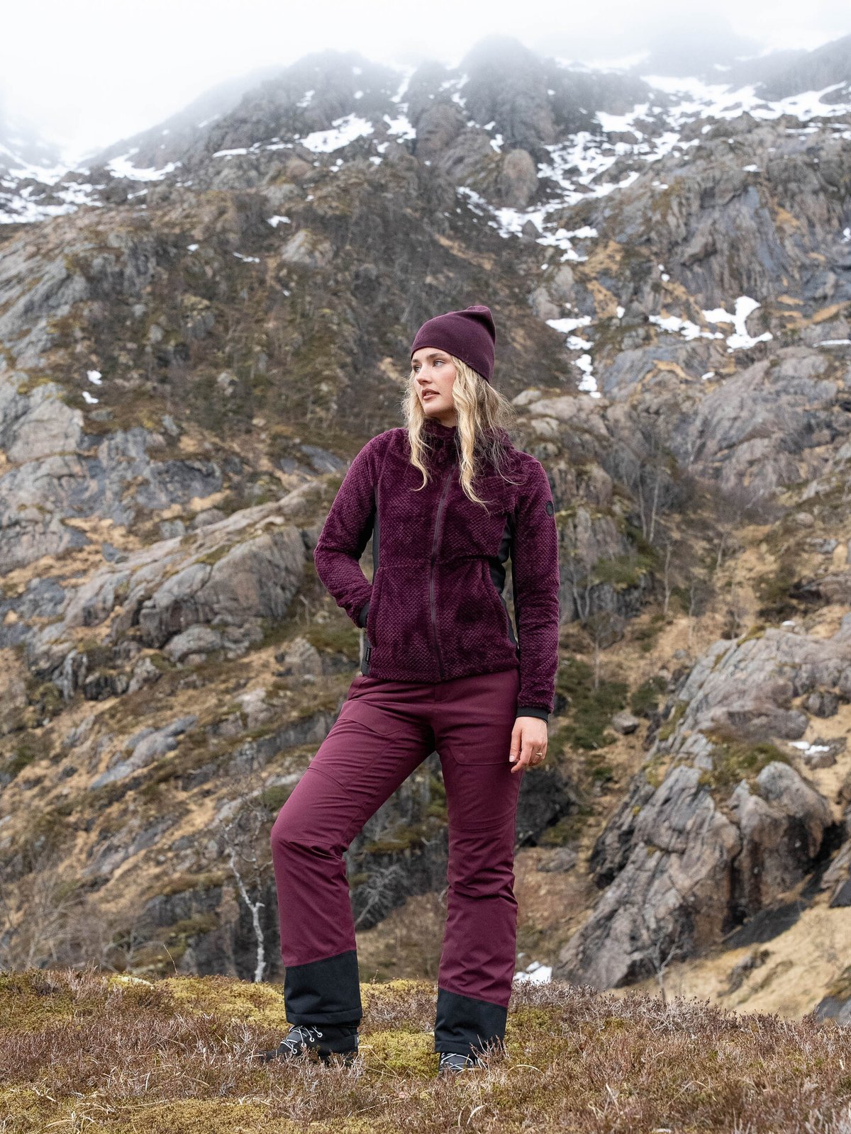 Twentyfour Aurora Air Fleece Mørk Burgunder