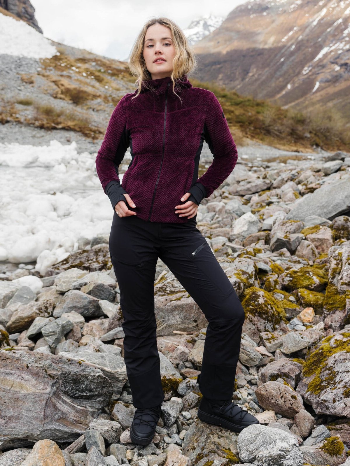 Twentyfour Aurora Air Fleece Mørk Burgunder