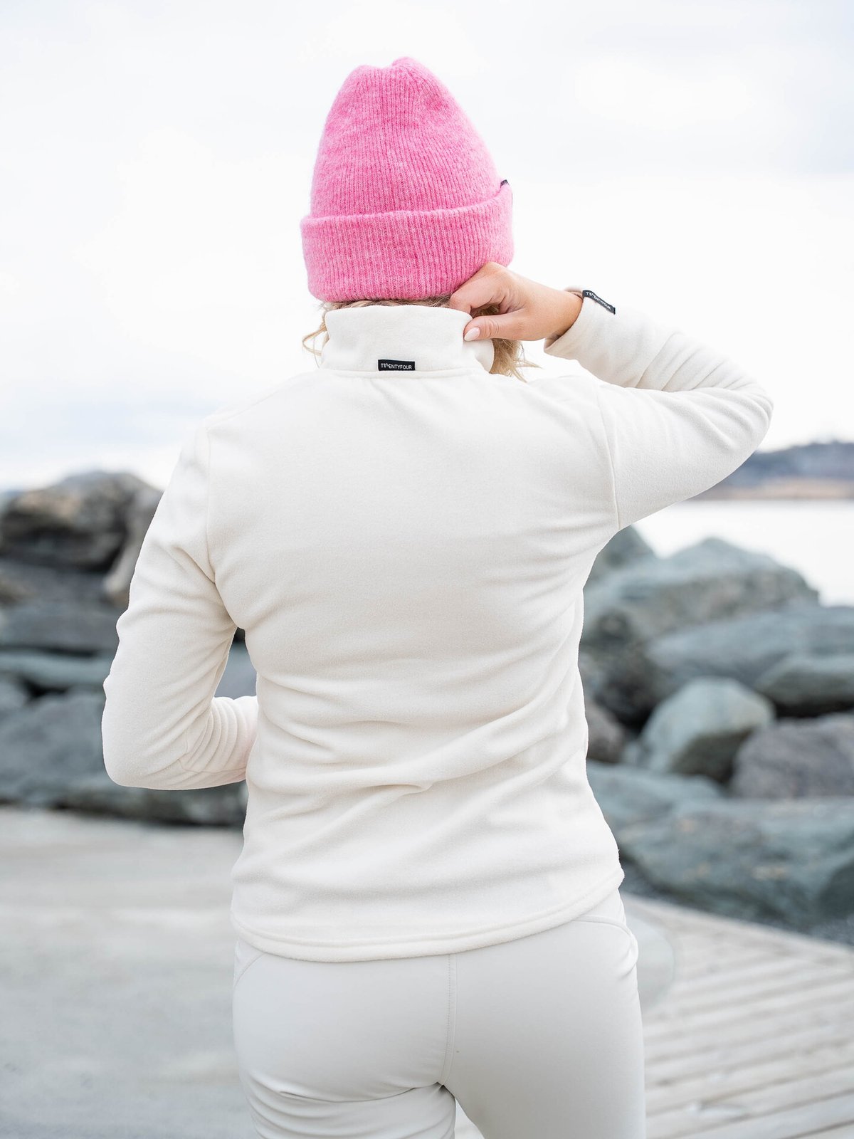 Twentyfour Aurora Half Zip Fleece Gråhvit