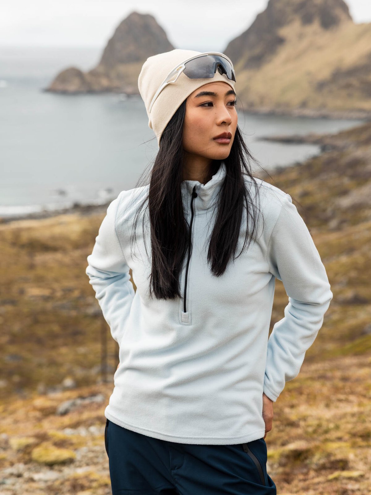 Twentyfour Aurora Half Zip Fleece Isblå