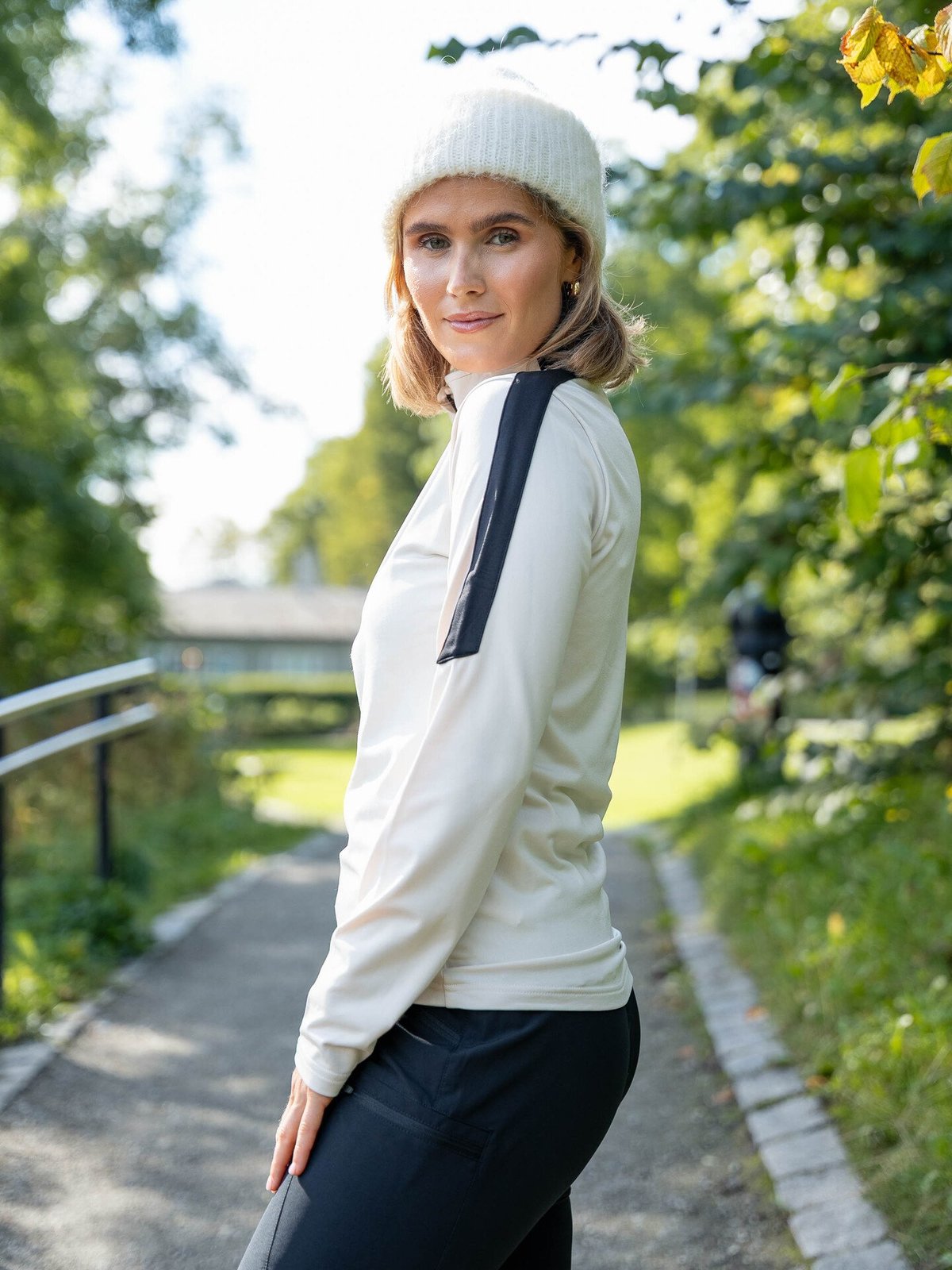 Twentyfour Aurora Half Zip Genser Gråhvit