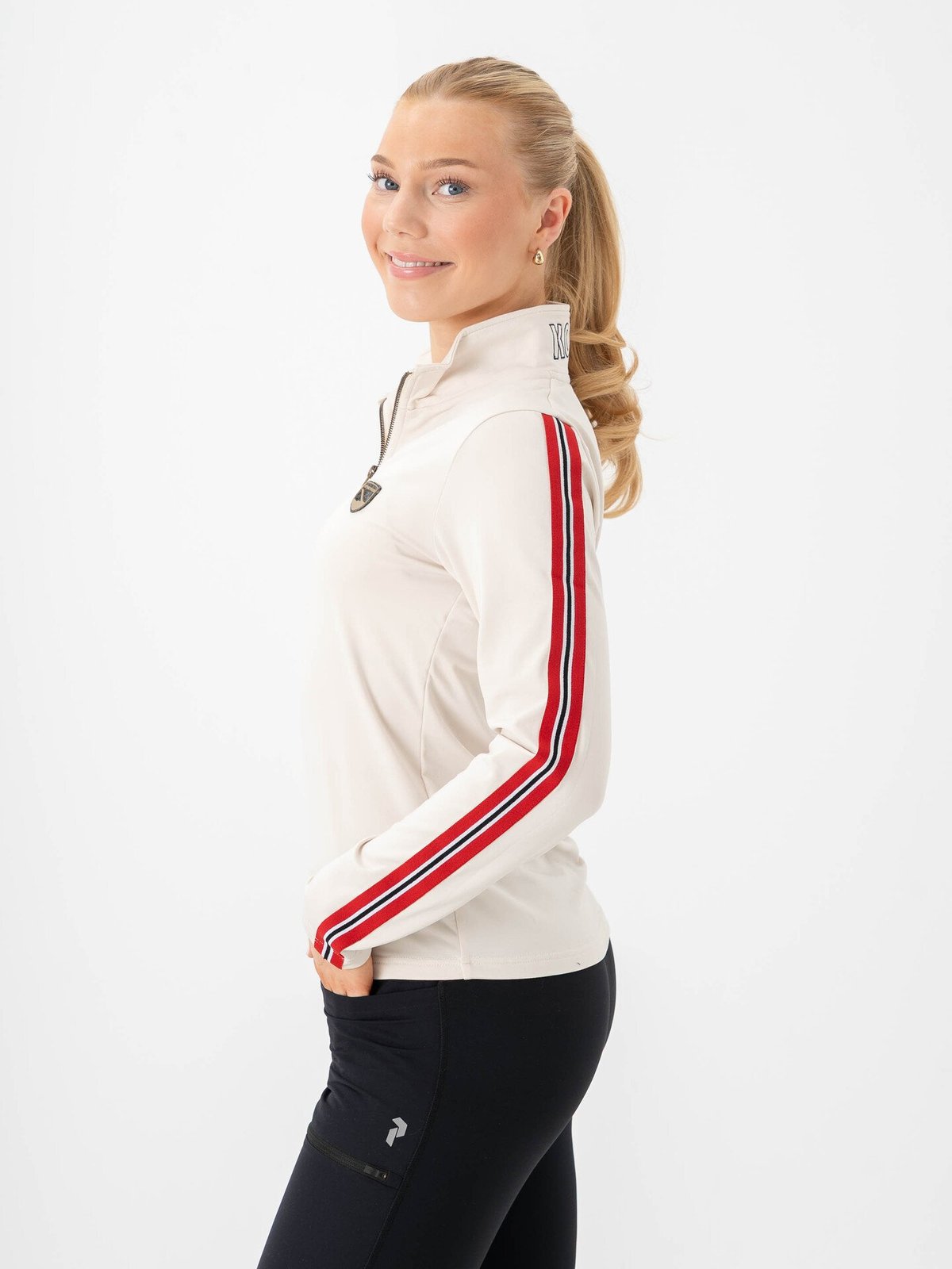 Twentyfour Aurora Half Zip Genser Gråhvit