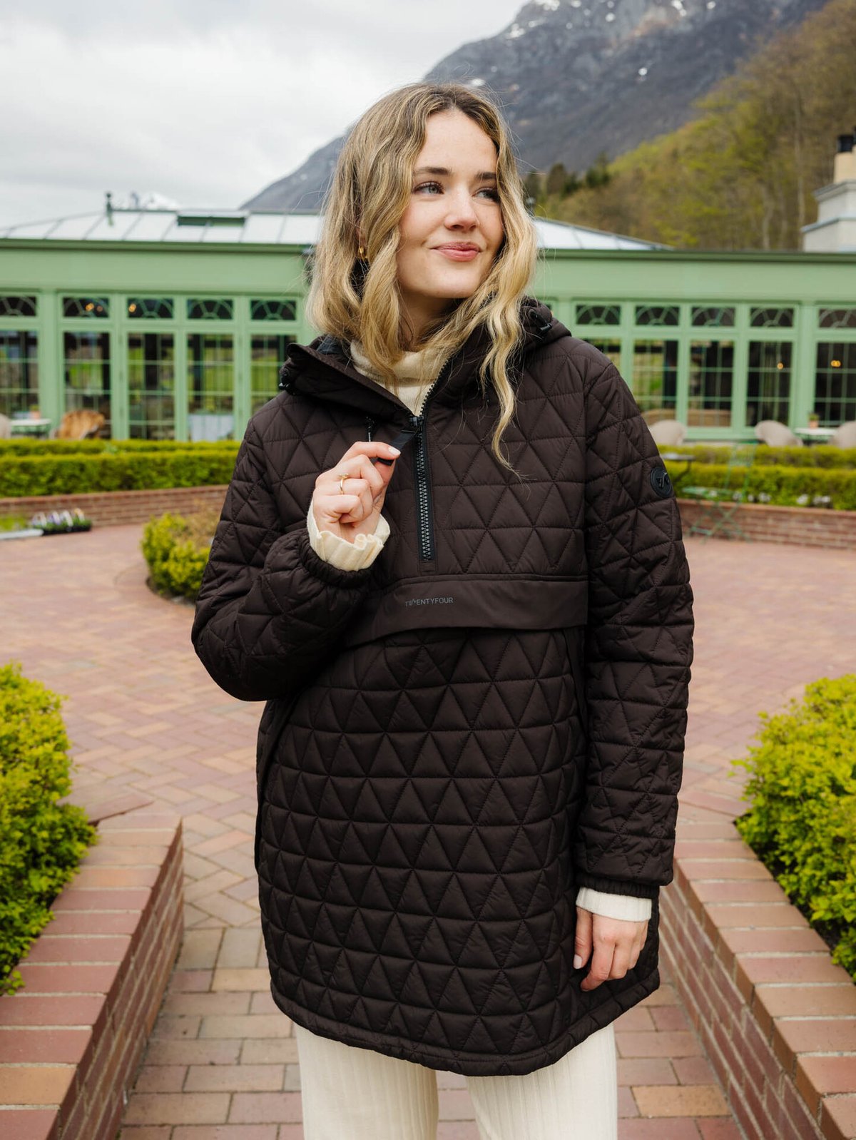 Twentyfour Mode Quilted Anorak Mørk brun