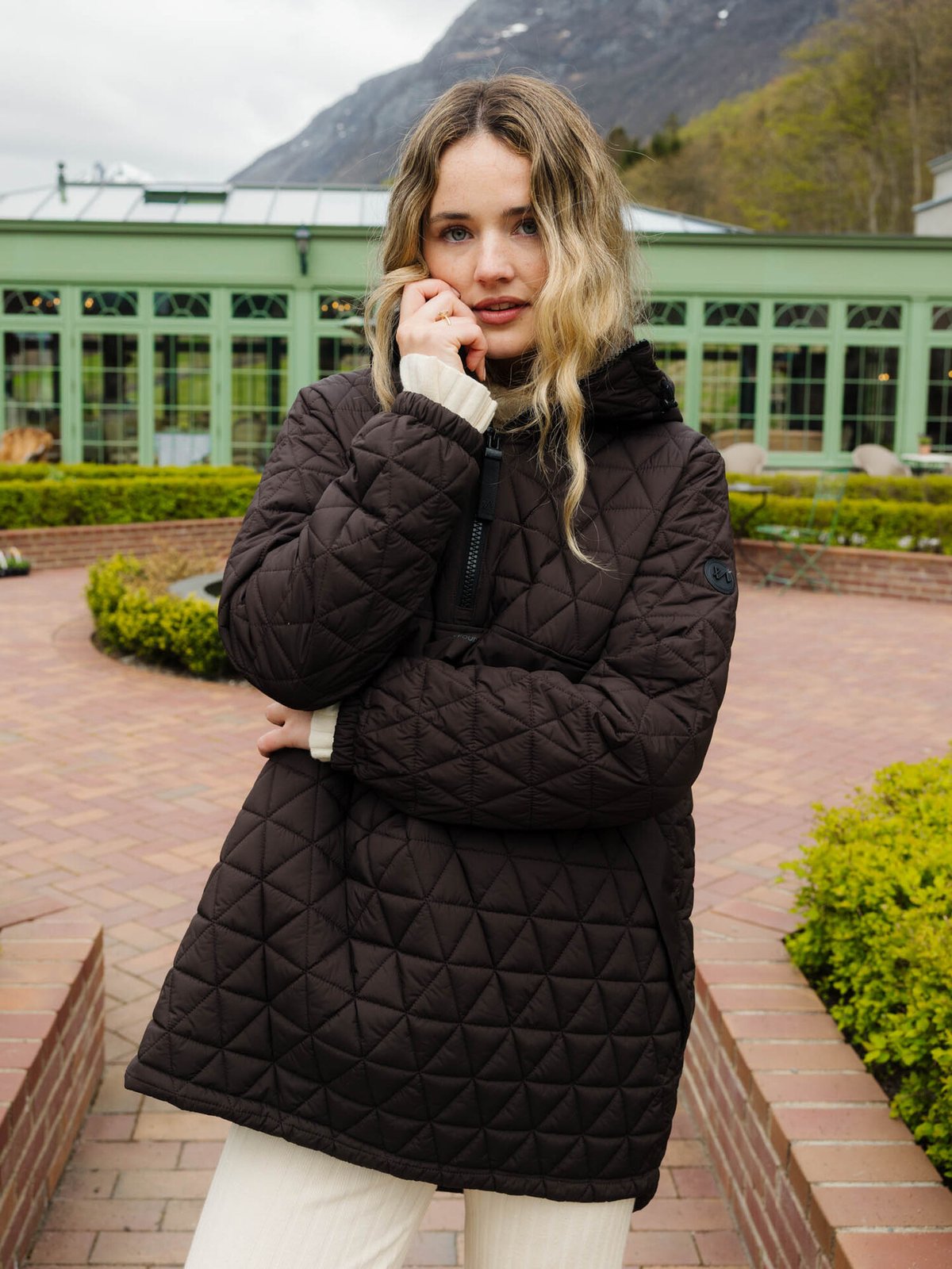 Twentyfour Mode Quilted Anorak Mørk brun