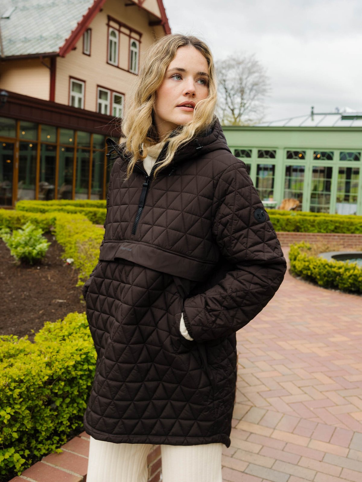 Twentyfour Mode Quilted Anorak Mørk brun