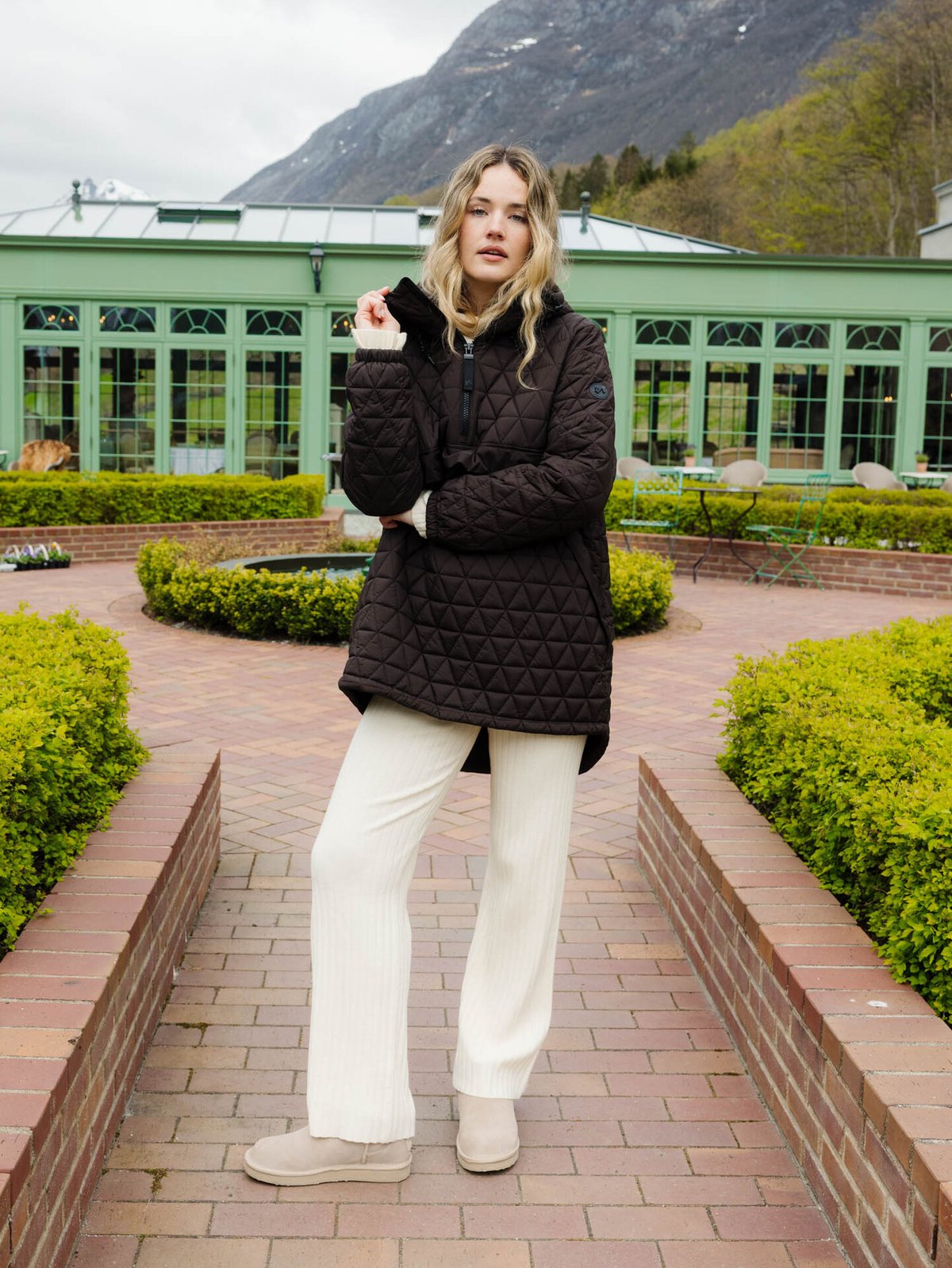 Twentyfour Mode Quilted Anorak Mørk brun