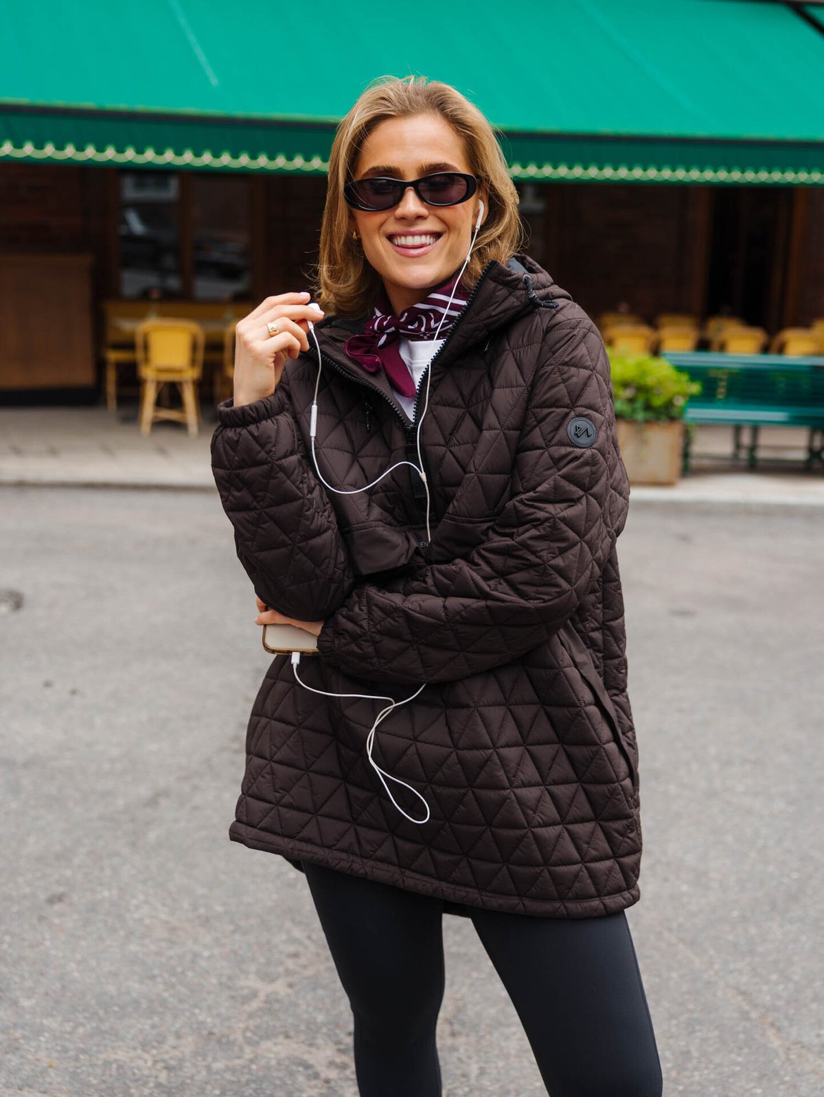 Twentyfour Mode Quilted Anorak Mørk brun