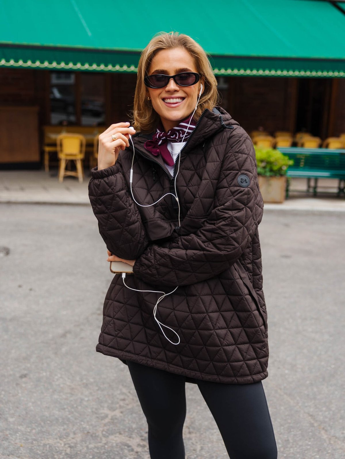 Twentyfour Mode Quilted Anorak Mørk brun