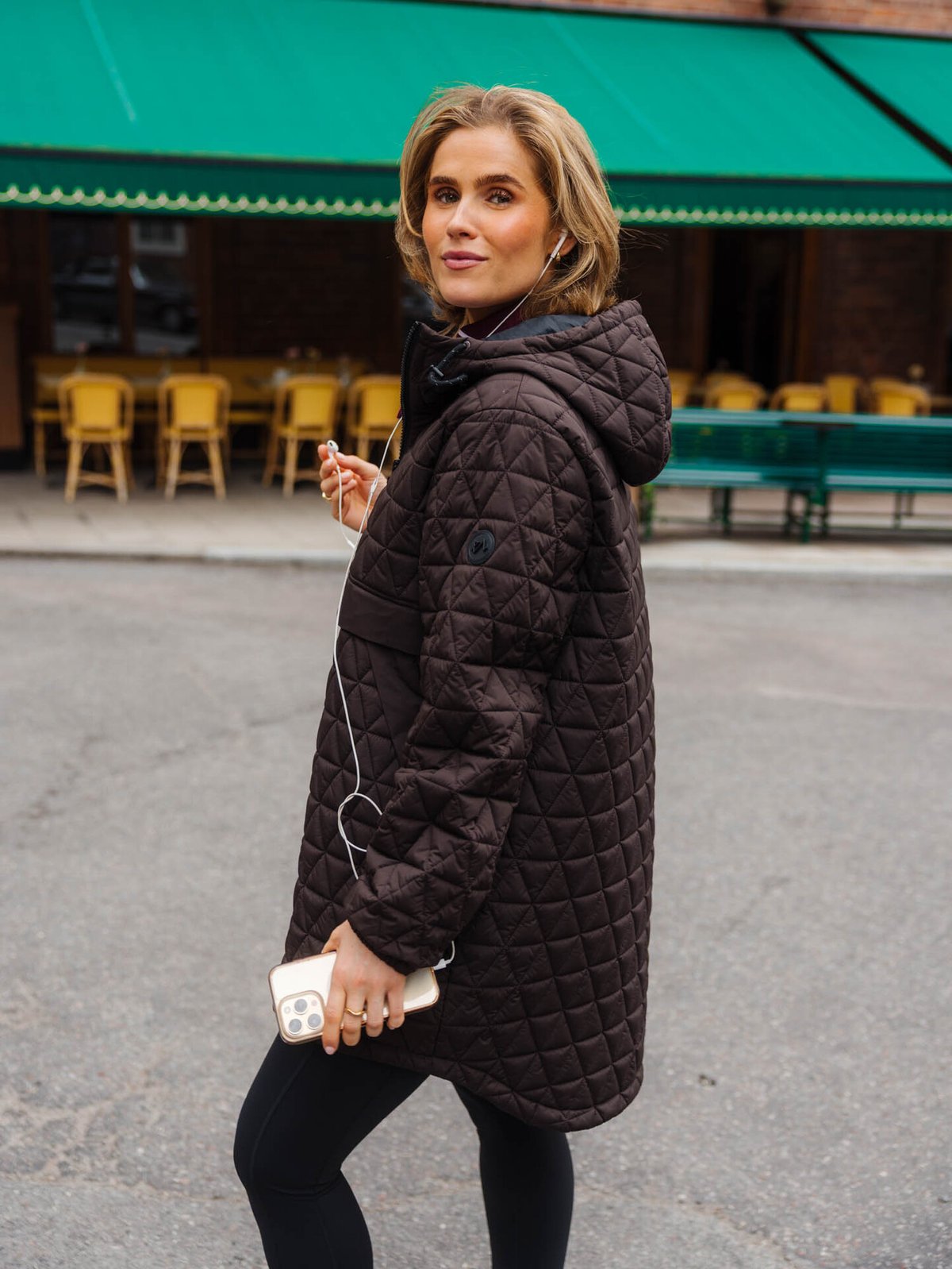 Twentyfour Mode Quilted Anorak Mørk brun