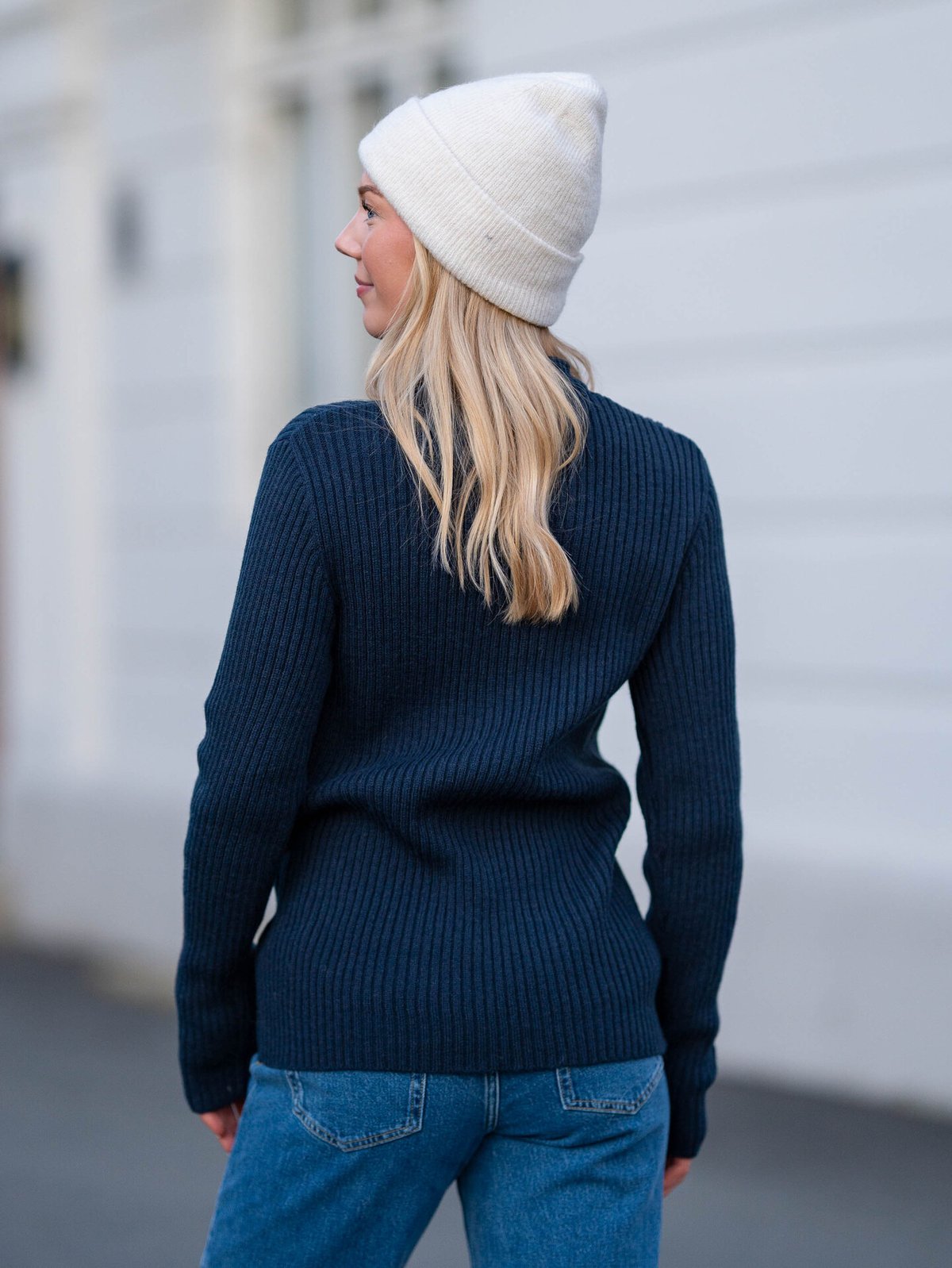 Twentyfour Mode Rib RN Sweater Marine