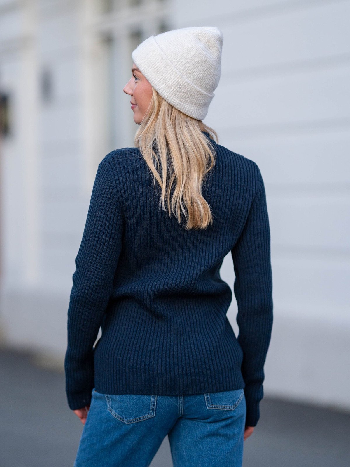 Twentyfour Mode Rib RN Sweater Marine