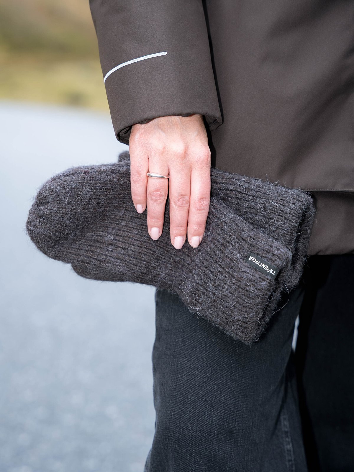 Twentyfour Aurora Ana Strikkevott Mørk brun